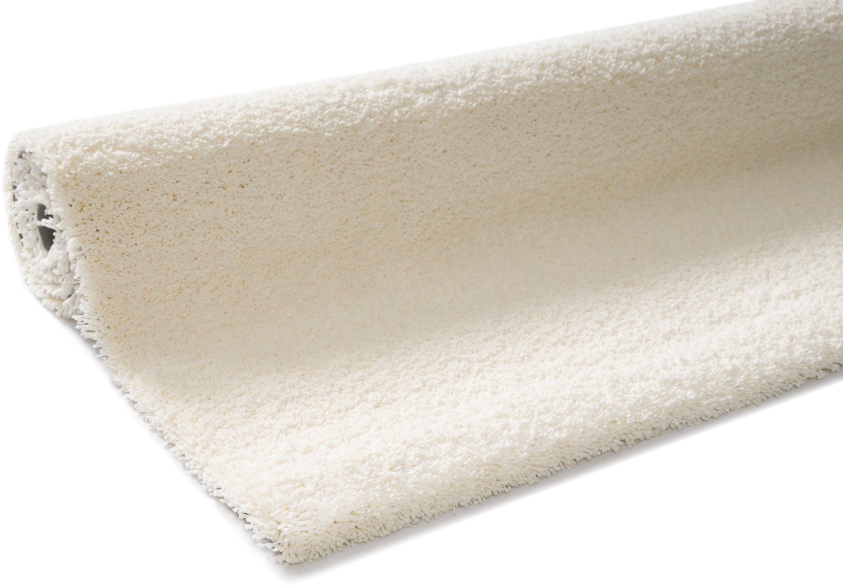 Hochflor-Teppich Ilvi, andas, rechteckig, Höhe: weich weich ivory flauschig, einfarbig, besonders 31 mm, durch extra Mikrofaser