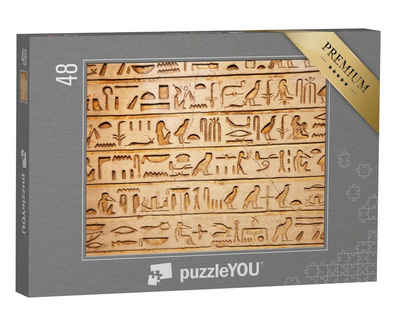 puzzleYOU Puzzle Altägyptische Hieroglyphen, 48 Puzzleteile, puzzleYOU-Kollektionen Antike