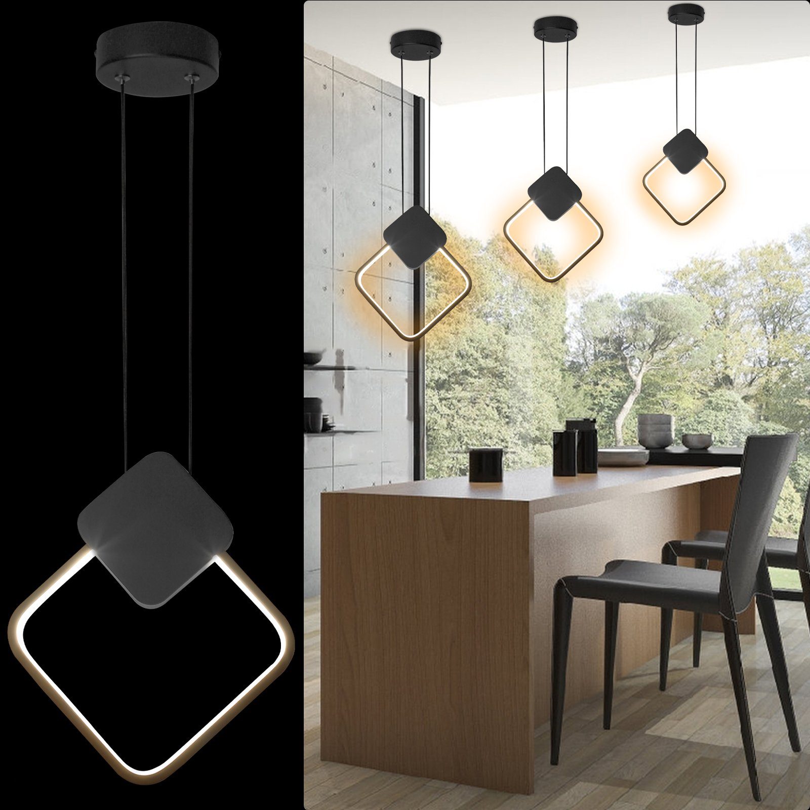 MUPOO LED Pendelleuchte LED Hängelampe 1Flammig günstig online kaufen