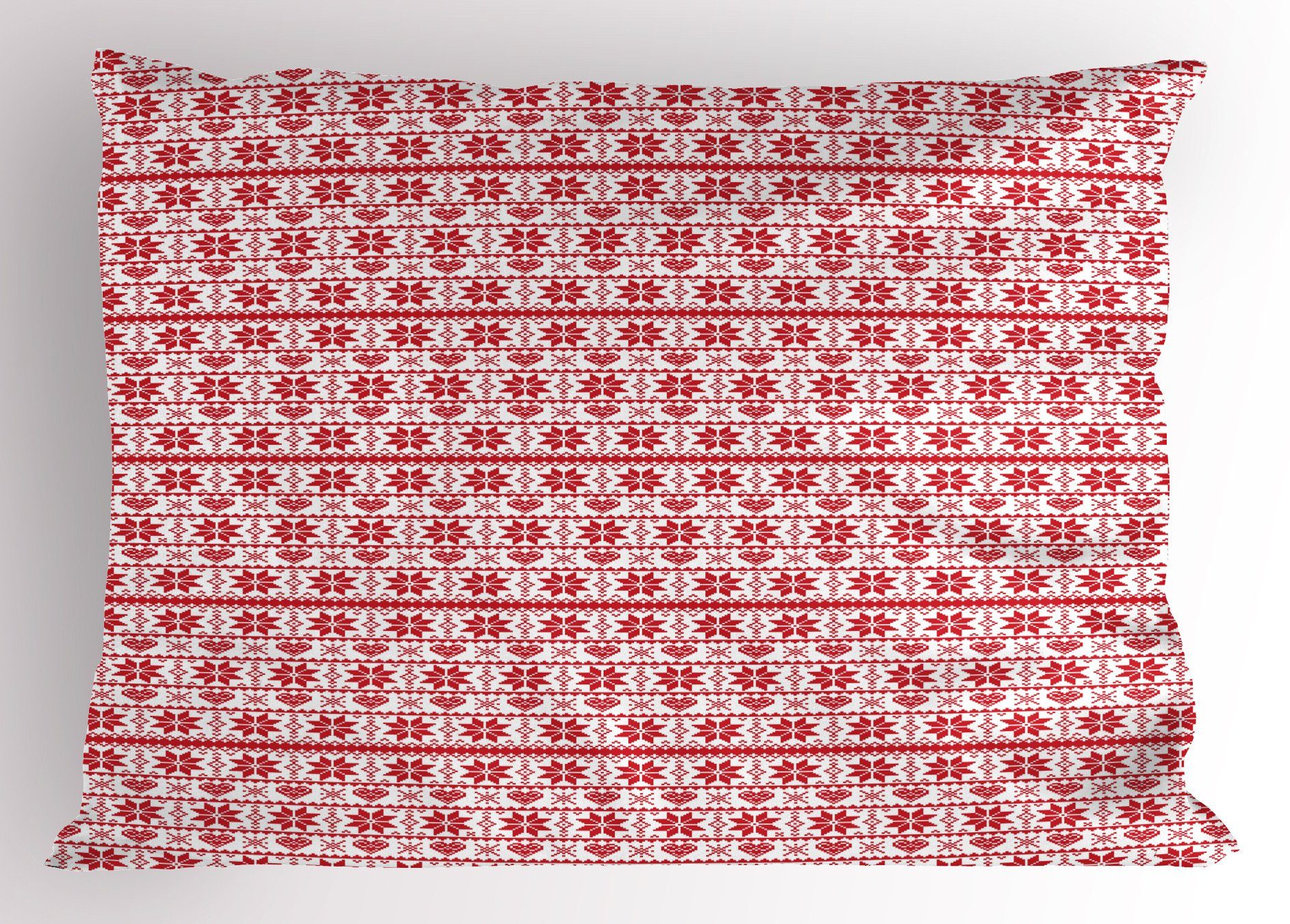Kissenbezüge Dekorativer Standard King Size Gedruckter Kissenbezug, Abakuhaus (1 Stück), Weihnachten Nordic Borders