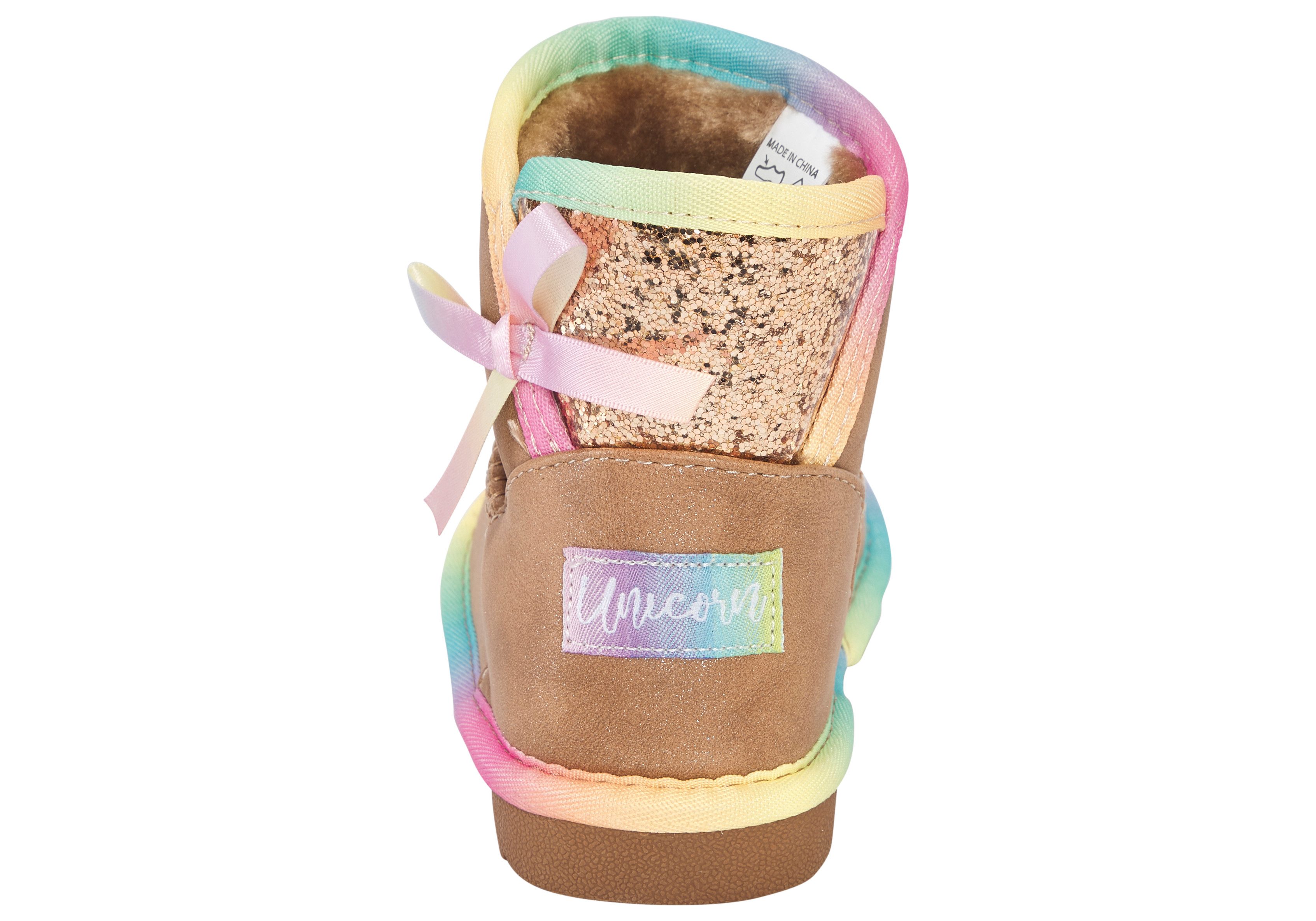 Disney UNICORN Schlupfboots Winterschuhe, Winterboots, Snowboots, Schlupfstiefel, gefüttert