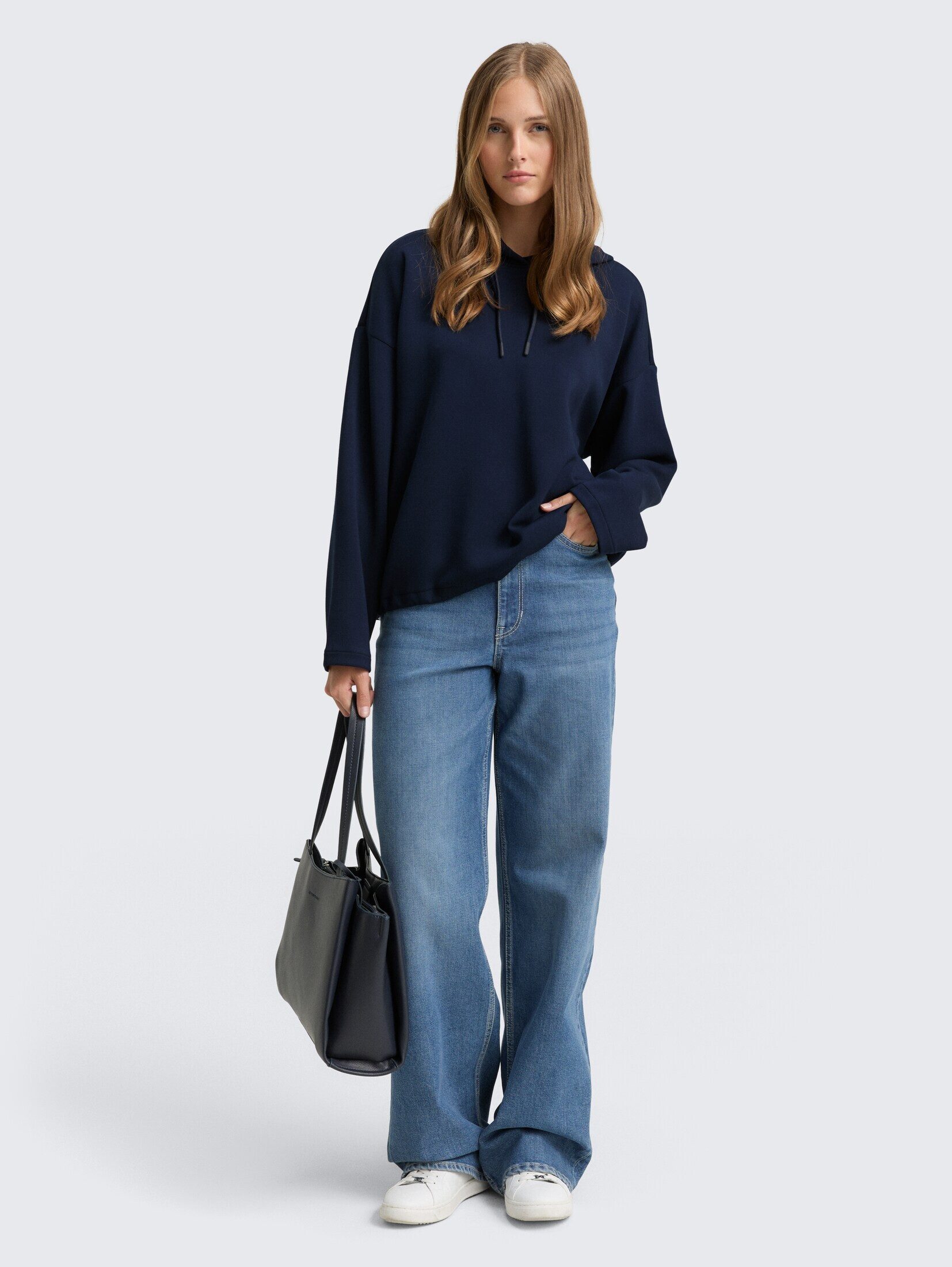 TOM TAILOR Denim Sweatshirt Strick & Sweatshirts Loose Fit Scuba Hoodie Sweatshirt