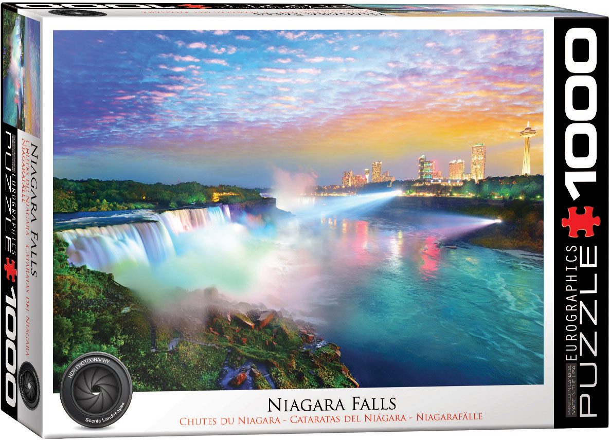 Puzzle 1000 Teile Puzzle - Puzzle - Niagarafälle bei Nacht, Puzzleteile