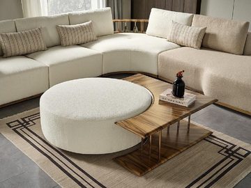 JVmoebel Ecksofa Weißes Ecksofa Moderne Wohnzimmer Möbel Designer Couch Textil Sofa, 4 Teile, Made in Europa