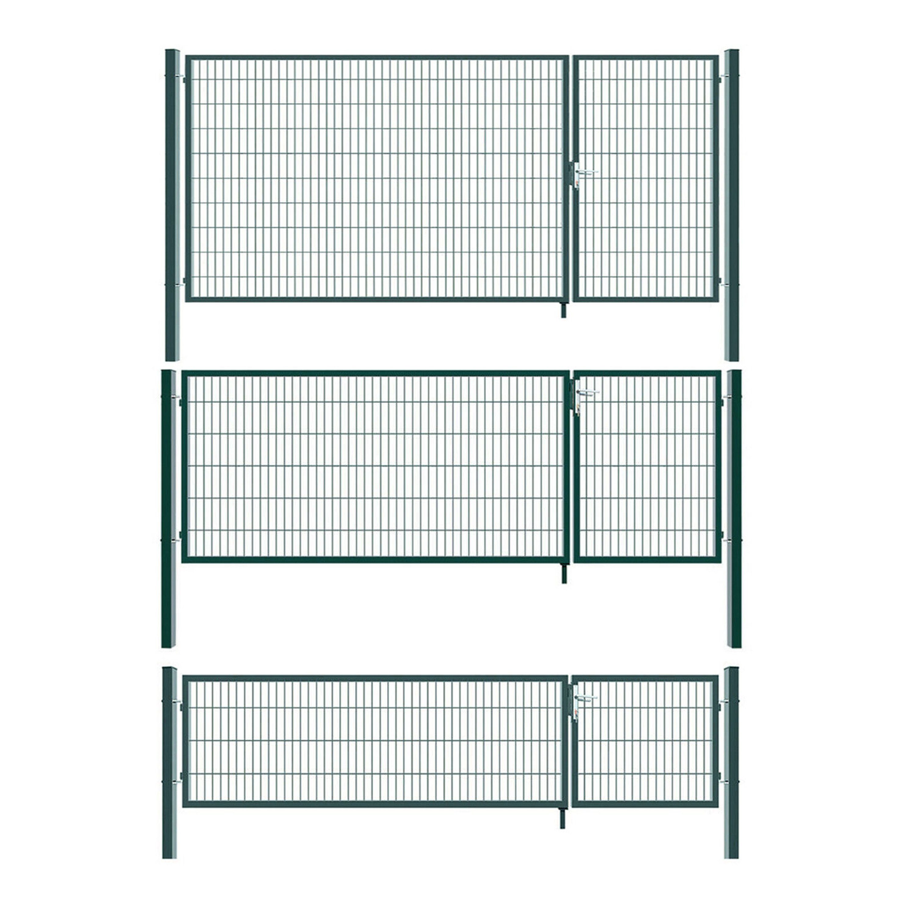 Aileenstore Gartentor Border, Breite 350 cm, Höhe 80 cm, anpassbar, Grün