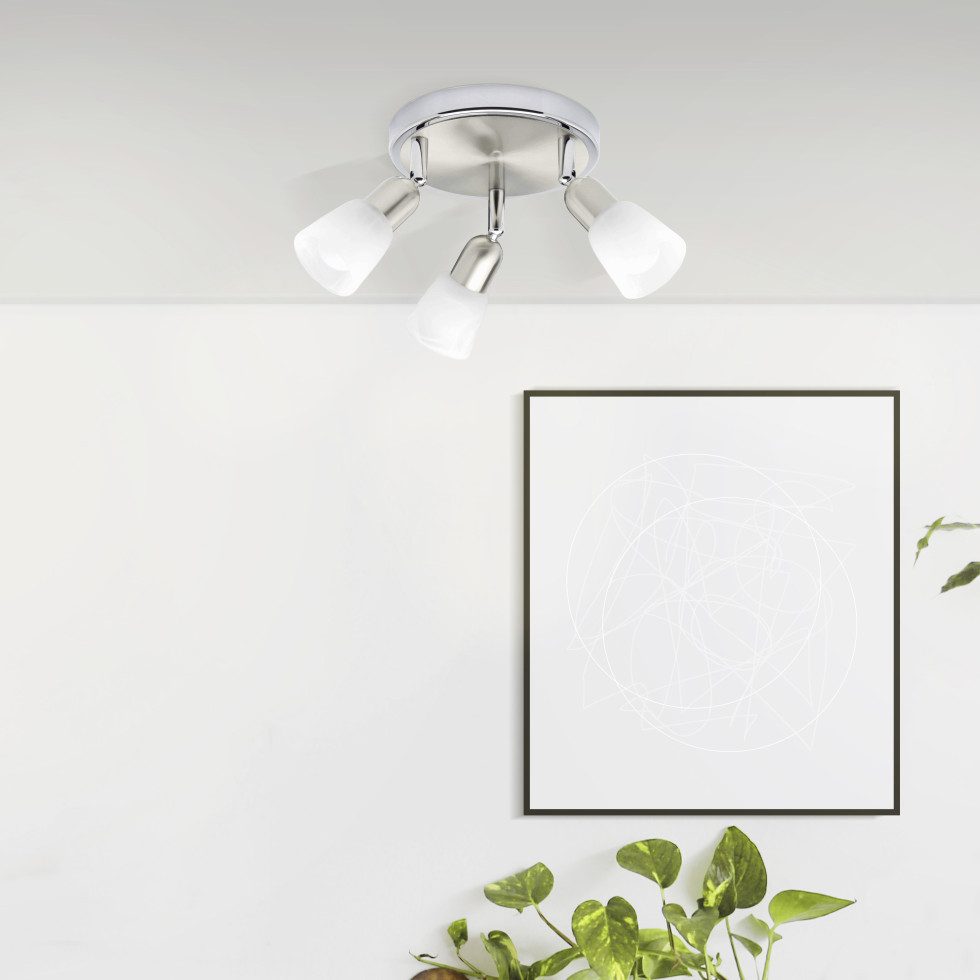 Brilliant LED Deckenstrahler Brilliant 3er Spot Rondell Sofia eisen-chrom Ø günstig online kaufen