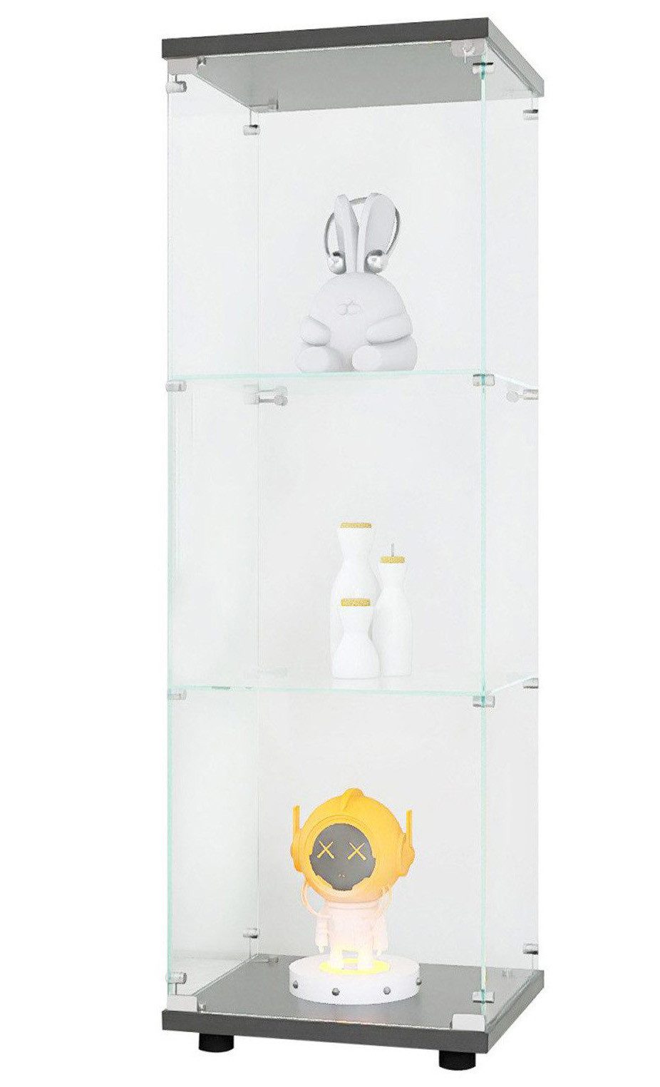 FUROKOY Glasvitrine Standvitrine, Modern Glas Vitrinenschrank günstig online kaufen