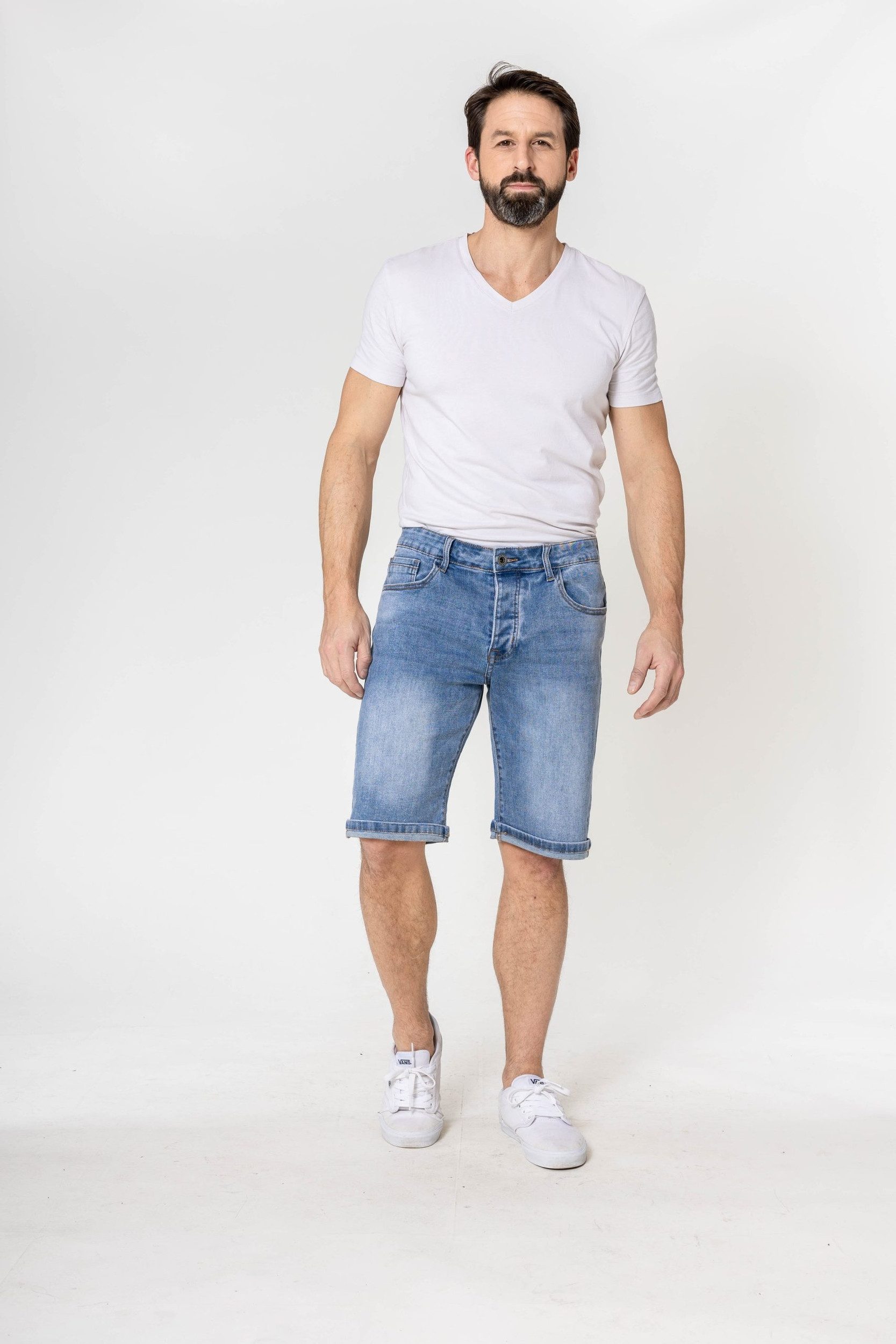Nina Carter Jeansshorts Denim Regular Fit Bleached NNA CRTER BLCHD SHORTS günstig online kaufen