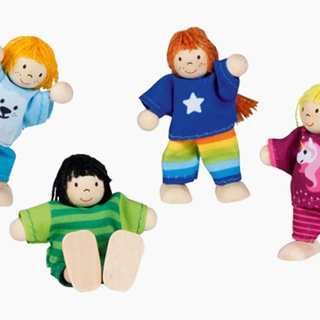goki Biegepuppe Biegepuppen Kinder-Clique (packung, 4-tlg., voll Beweglich), Eine fantasievolle Welt im Puppenhaus