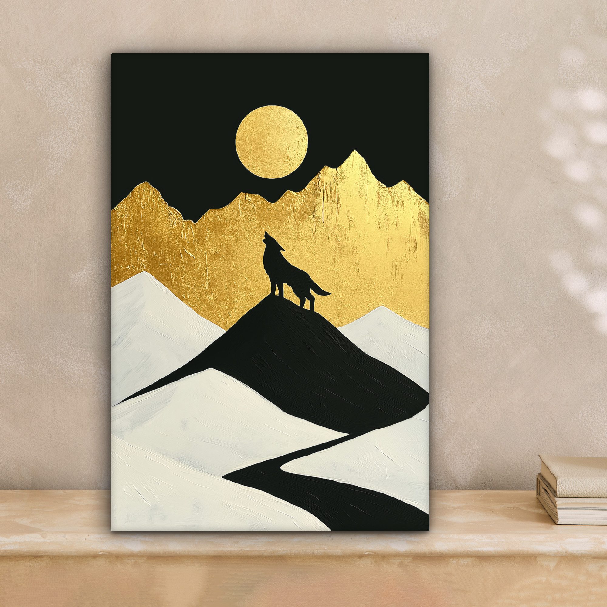 OneMillionCanvasses® Leinwandbild Wolf - Berg - günstig online kaufen