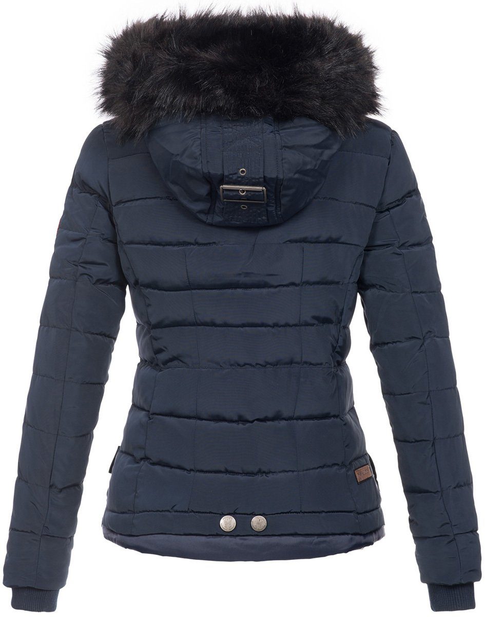 Navahoo Steppjacke Chloe hochwertige Winterjacke mit abnehmbarer Kapuze