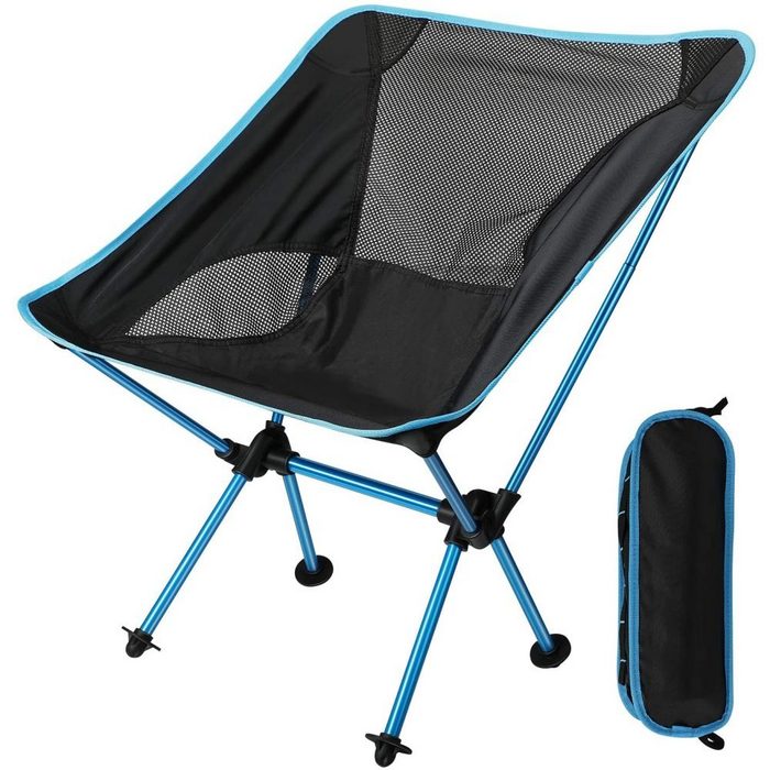 FeelGlad Campingstuhl Ultraleichter Campingstuhl Anglerstuhl Klappstuhl kompakter tragbar Stuhl mit Tragetasche für Outdoor Aktivitäten
