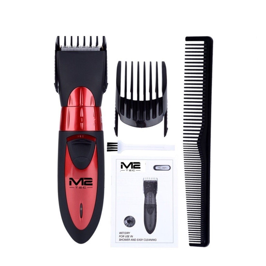 M2-Tec Haarschneider HC-001 Rot, Haarschneide-Set, 30 Längeneinstellungen,  Akku/Netz | Haarschneider