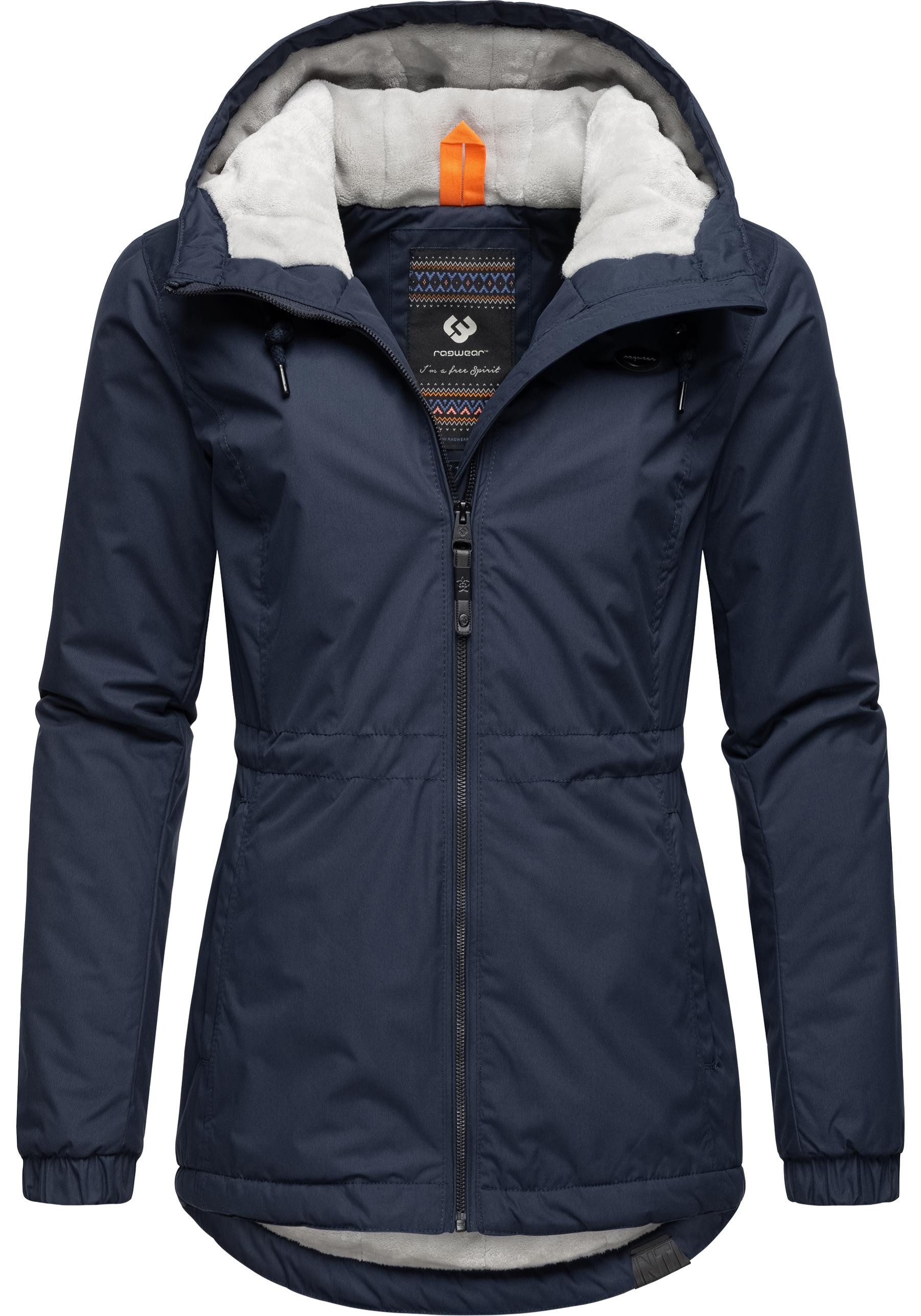 Ragwear Winterjacke Dankka Warm Wasserdichte weiche Damen Jacke für den Winter