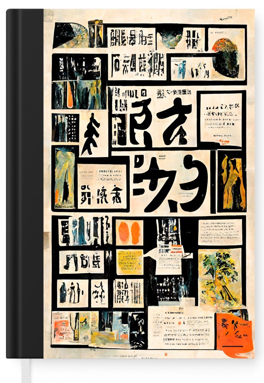 Seiten, Zeitung Merkzettel, Tagebuch, A5, MuchoWow Japan Zitat, Haushaltsbuch 98 Vintage - Notizbuch Journal, - - Notizheft,