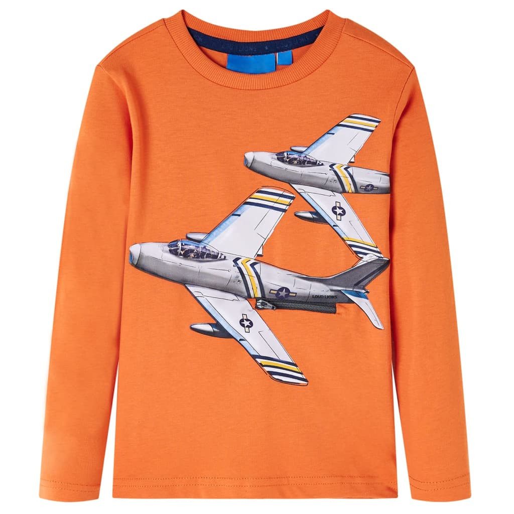 Langarmshirt Kinder-Langarmshirt Dunkelorange 92
