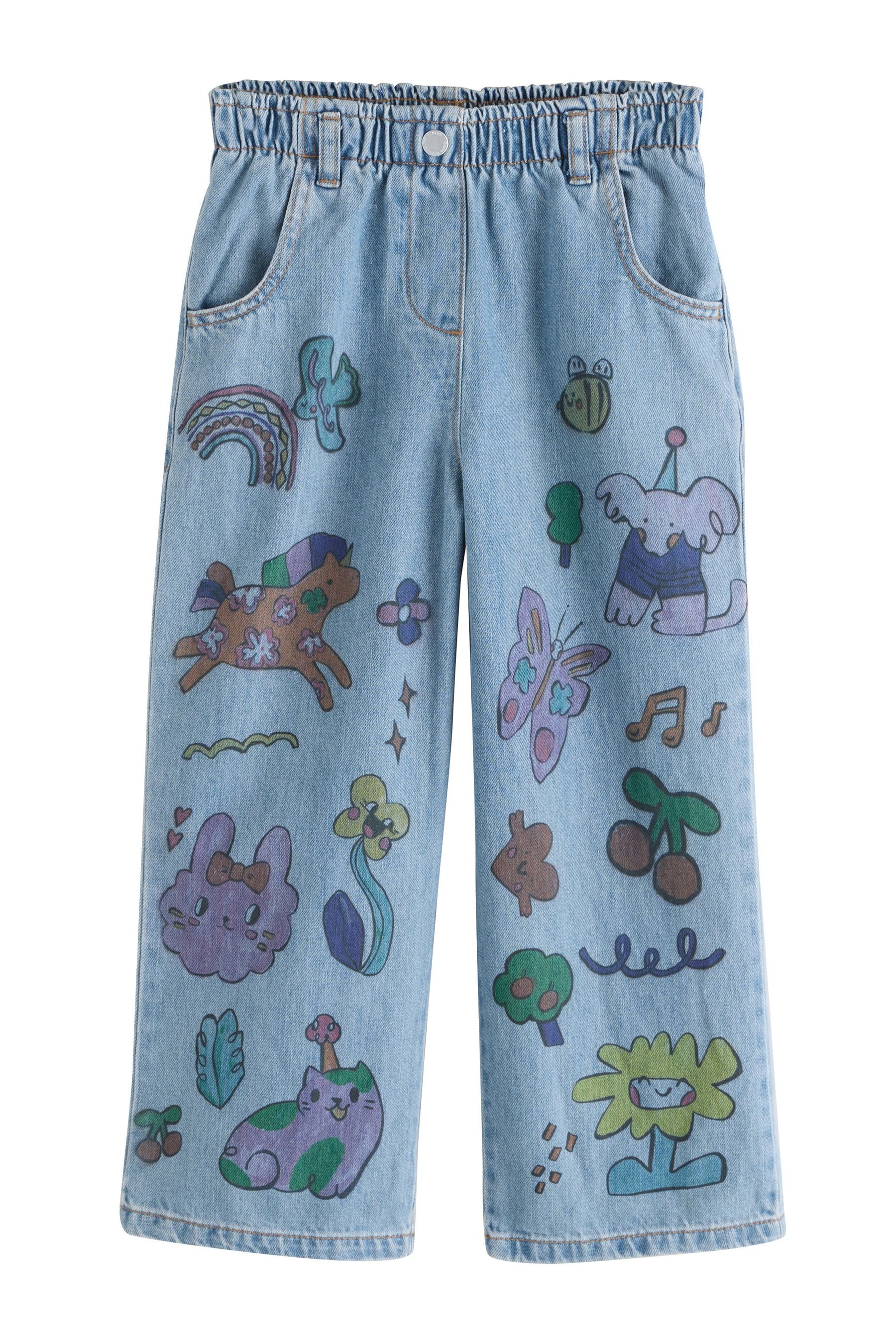 Next Dehnbund-Jeans Jeans mit Motiv-Print (1-tlg)