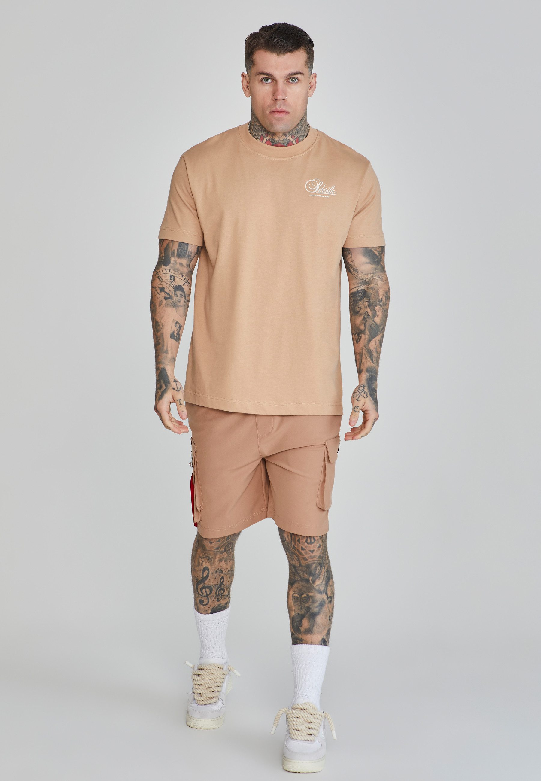 Siksilk T-Shirt SikSilk Herren Braunes Grafik günstig online kaufen