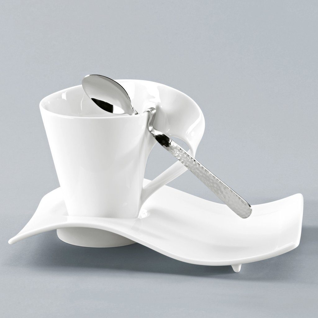Villeroy & Boch Kaffeeservice NewWave Caffè Becher-Set 6-teilig EC (6-tlg), 2 Personen, Porzellan, Premium Porcelain, mikrow.- & spülm.sicher, Made in Germany