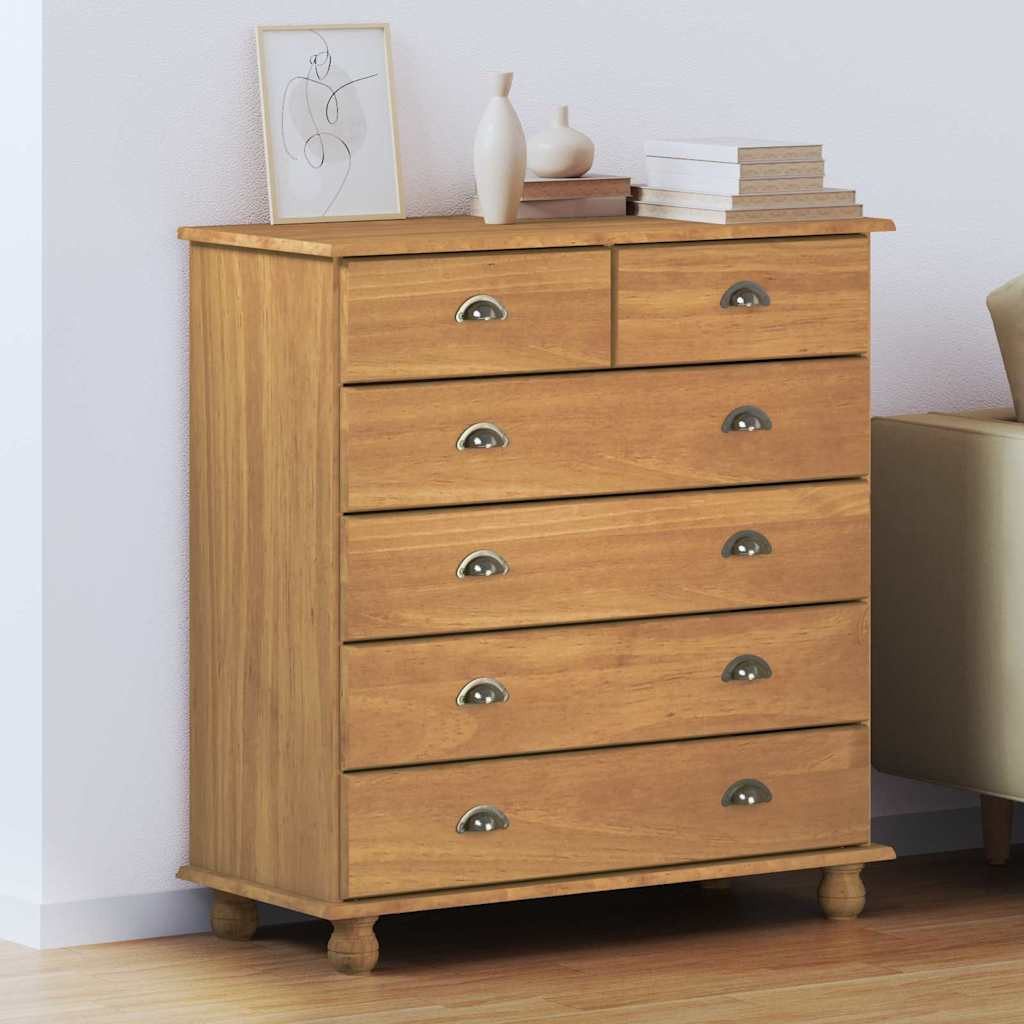vidaXL Kommode, Schubladenkommode mit Schubladen ASKIM Braun 91 x 40 x 95,5 cm