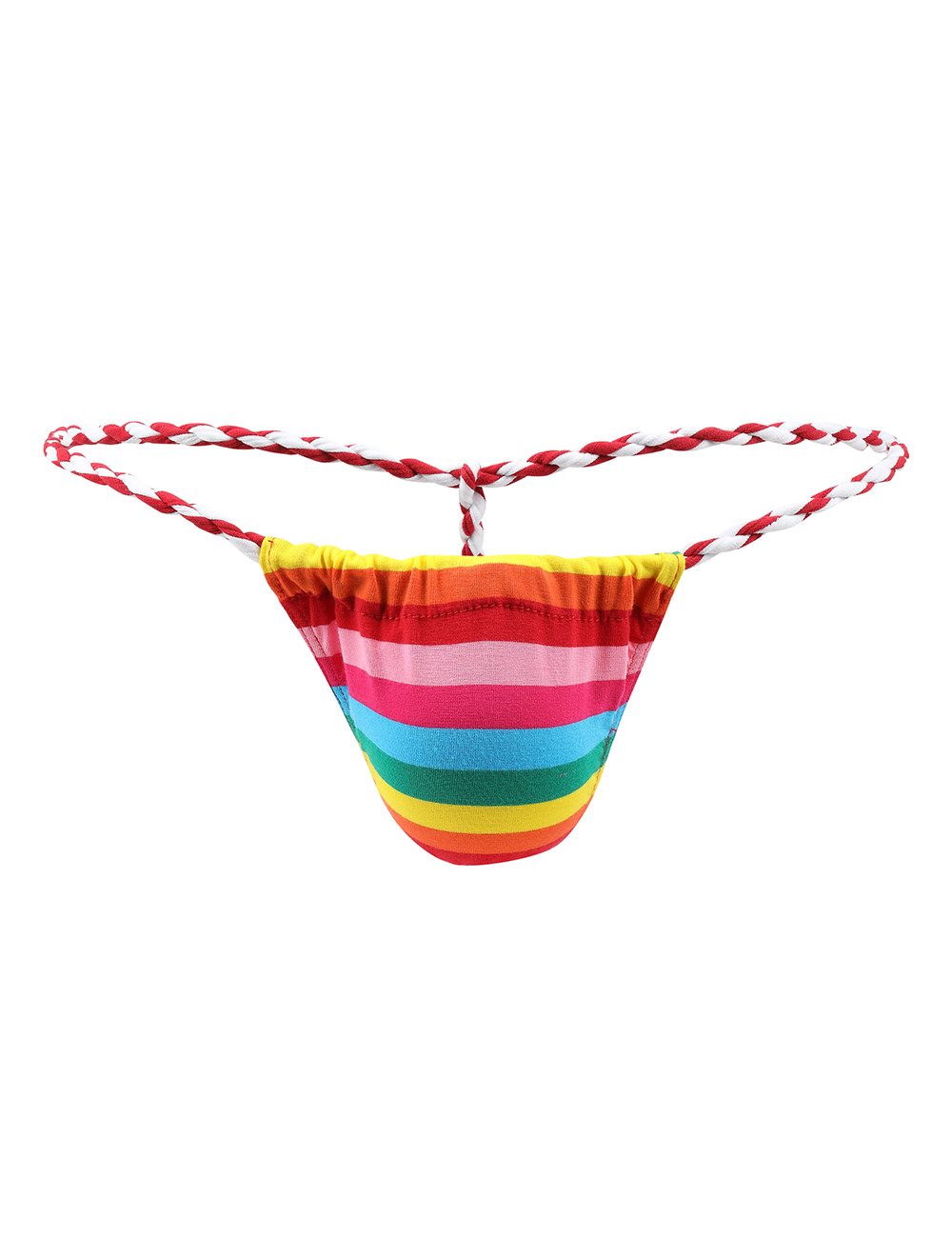 Tanga Herren String Rainbow Penis Sack Hülle Bunt Micro Unterwäsche Gay L/XL