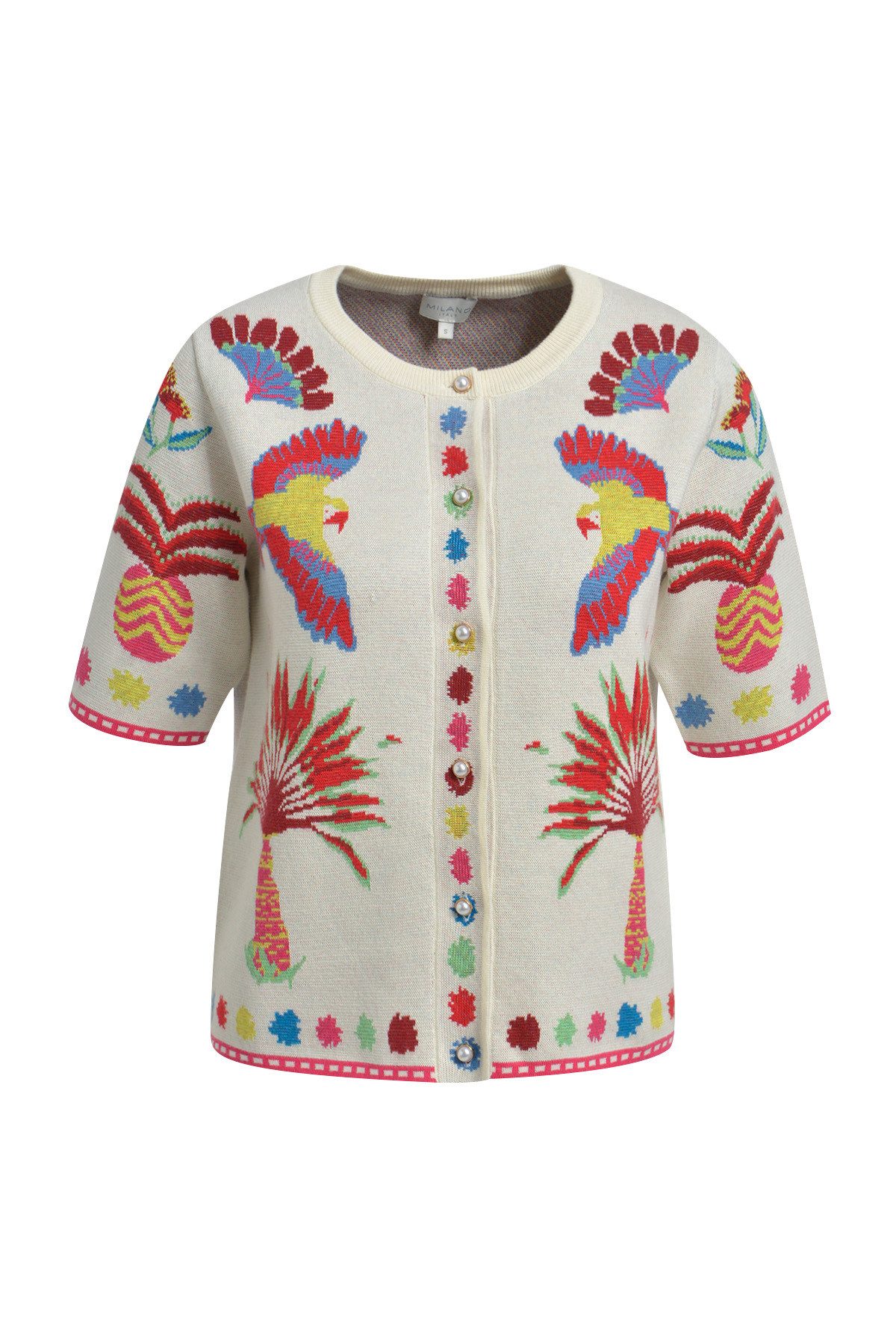 Milano Italy Cardigan aus Feinstrick