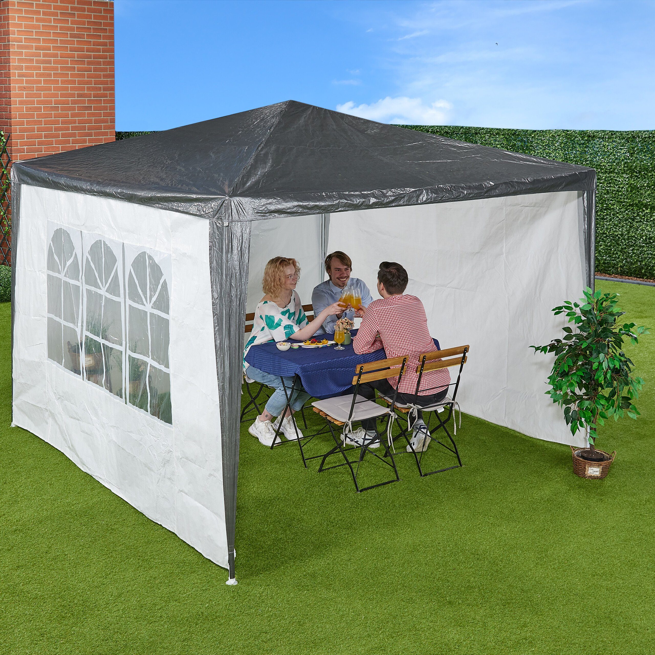 relaxdays Pavillonseitenteil Pavillon Seitenteile 3er Set, günstig online kaufen