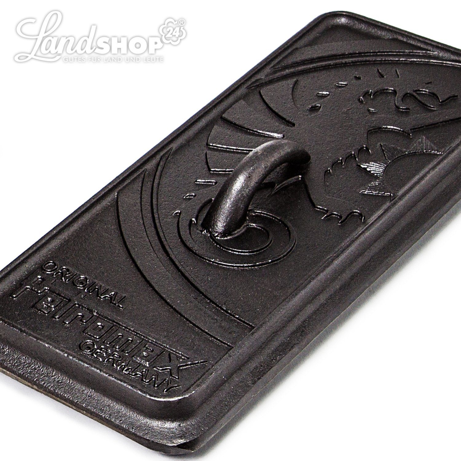 Petromax Bräter Kastenform K4 Feuertopf Dutch Oven Backform, Gusseisen (Spar-Set, 2-tlg., Kastenform mit Deckel und Deckelheber)