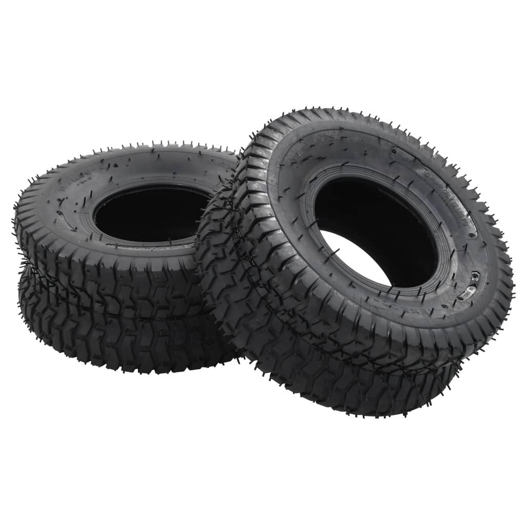 vidaXL Schubkarren-Rad, Schubkarrenreifen 2 Stk. 15x6.00-6 4PR Gummi