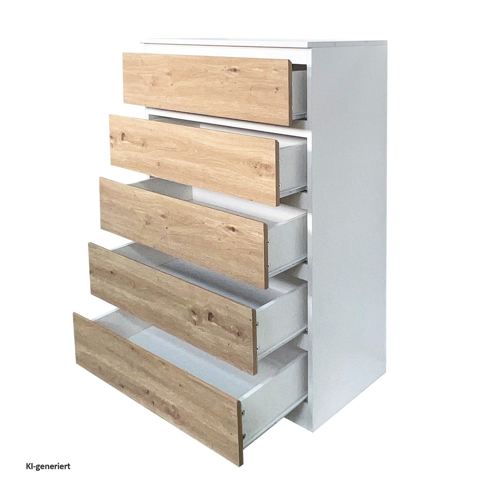HTI-Living Kommode Kommode mit 5 grifflosen Schubladen (Stück, 1 St., 1 Kommode), Sideboard – Bild 3 von 4