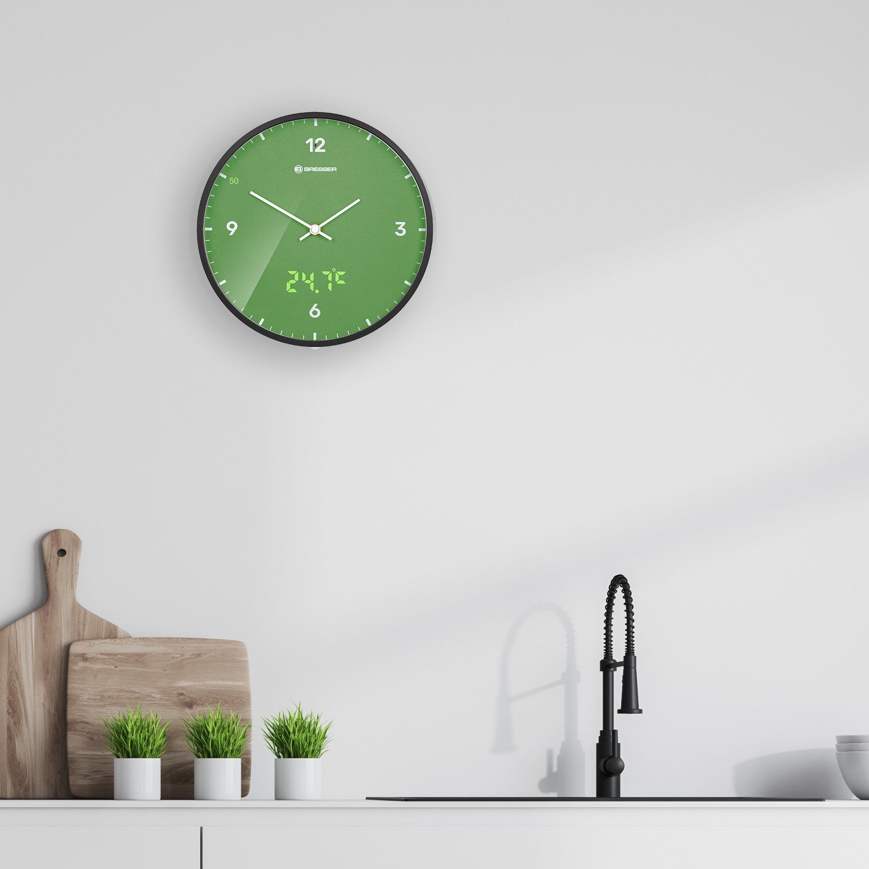 BRESSER Wanduhr MyTime LEDsec Wanduhr 24 günstig online kaufen