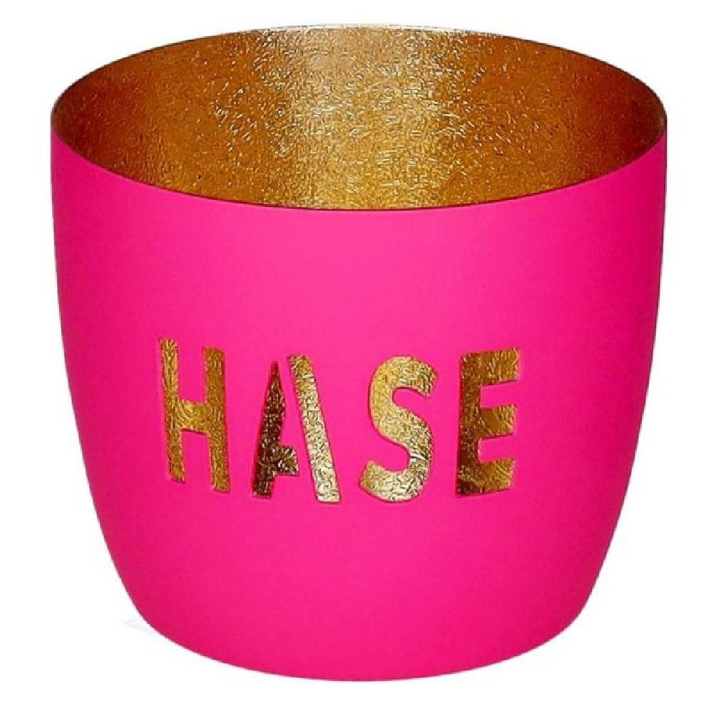 Giftcompany Osterhase Windlicht Madras Kosename Hase Pink