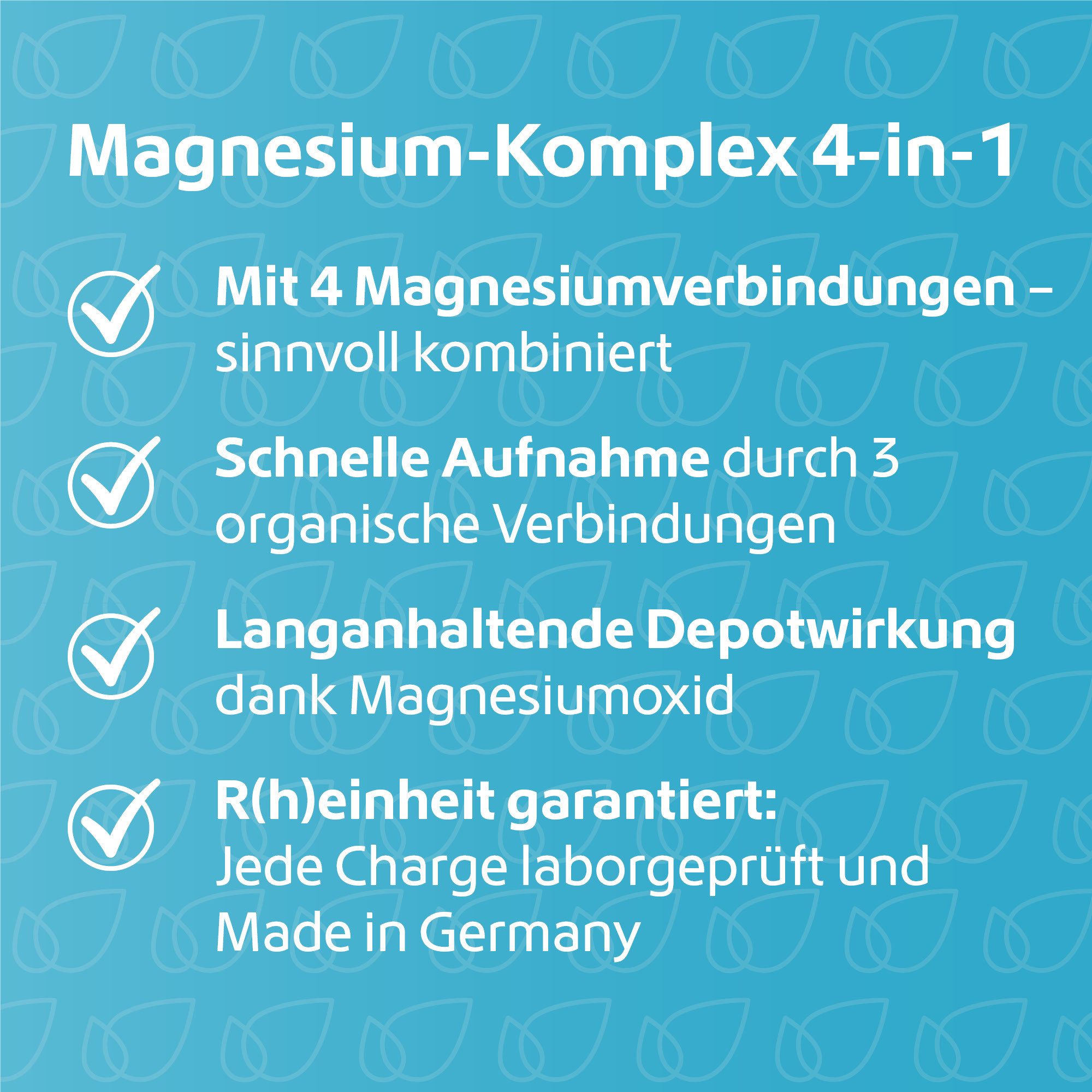 R(h)ein Nutrition Magnesium Komplex 4 in 1 hochdosiert vegan Kapseln, 120 St., 120.2 g
