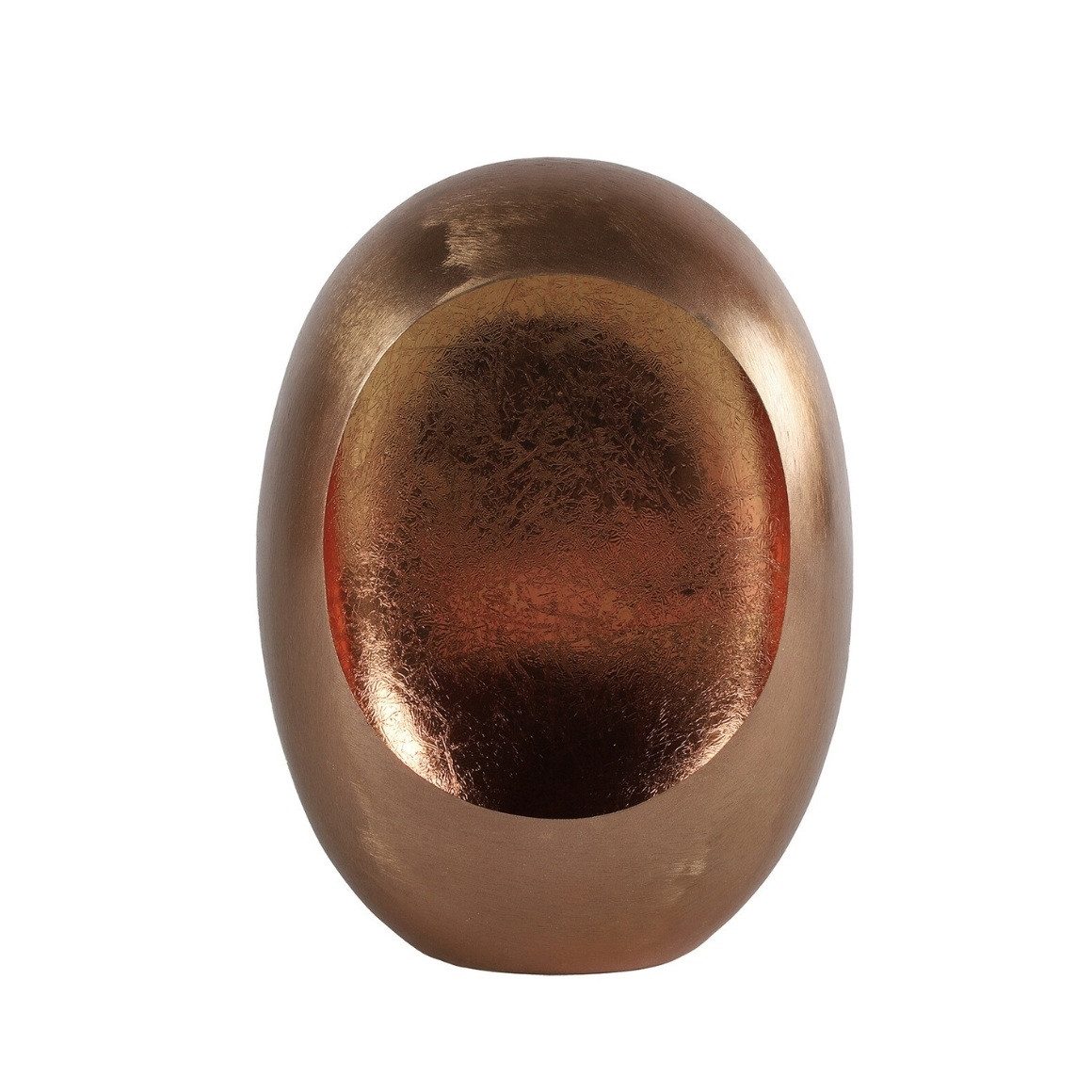 Countryfield Bodenwindlicht Kerzenhalter Teelichthalter Metall EGGY XL Copper Tischmodell
