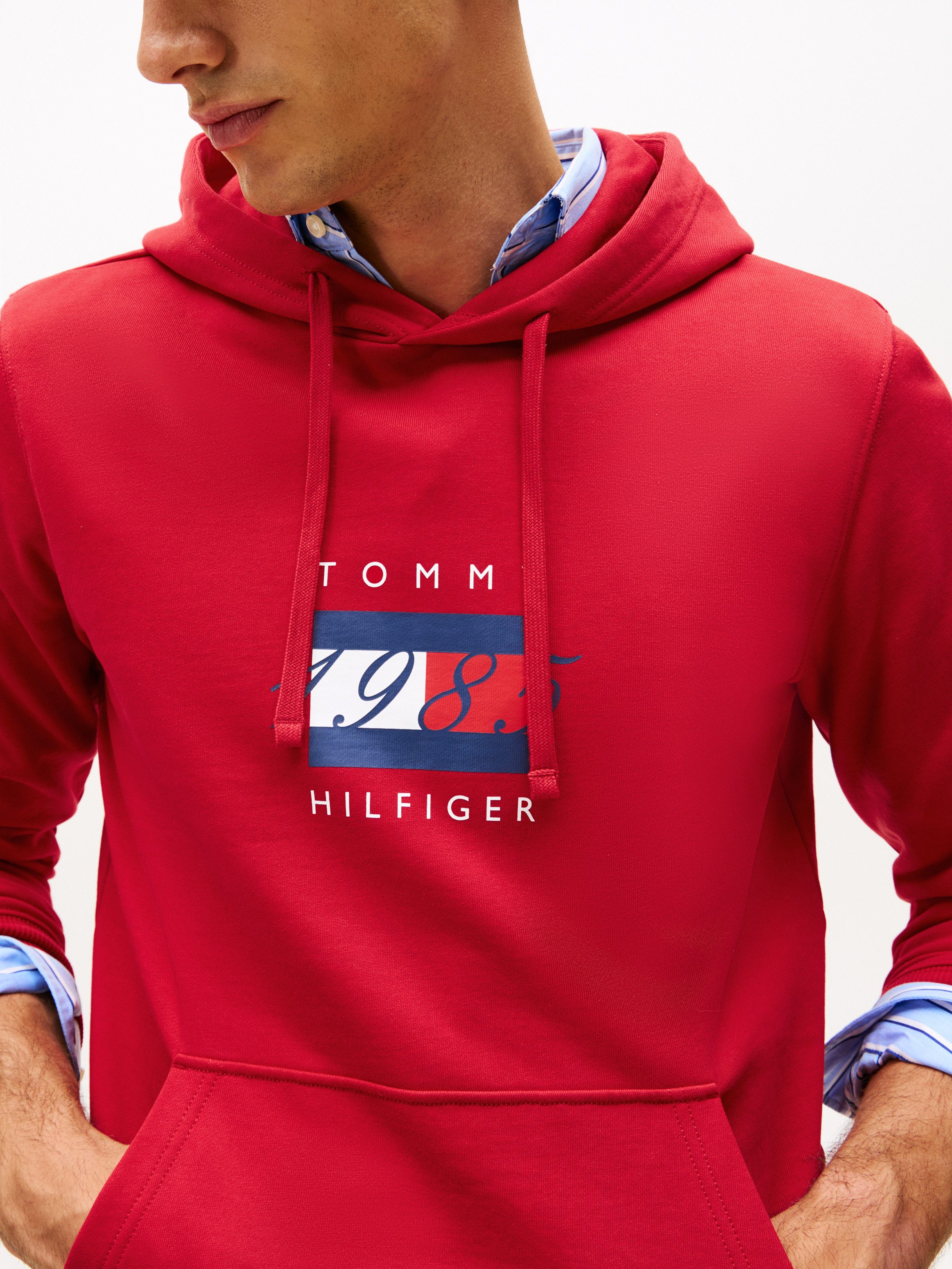 Tommy Hilfiger Kapuzensweatshirt LINEAR FLAG GRAPHIC günstig online kaufen