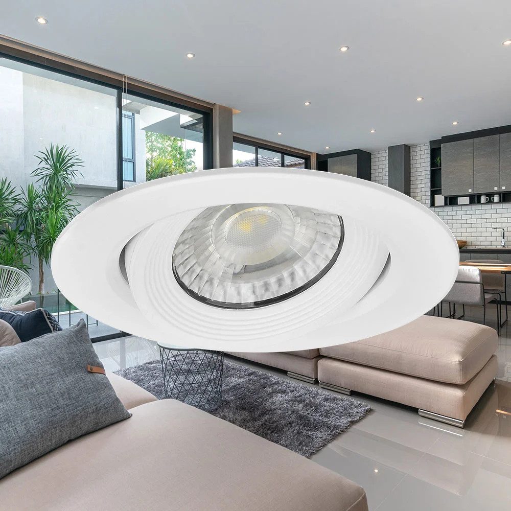 Mundotec LED Einbauleuchte LED Einbauspot Einbaustrahler 5W rund IP40 schwenkbar Ø7,0 cm
