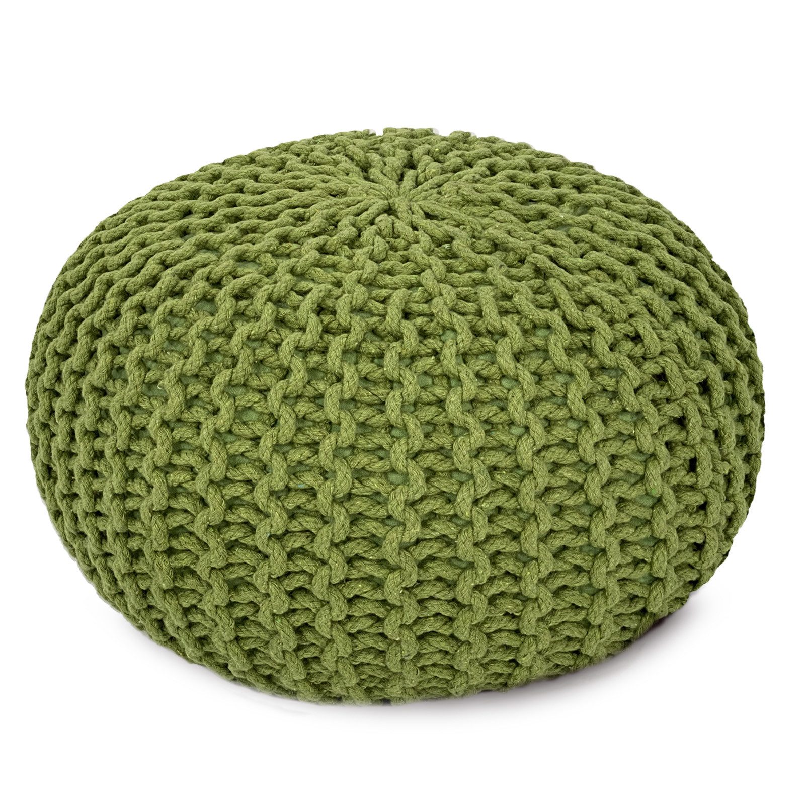 Amagohome Sitzhocker Strickhocker XXL Pouf Ø55 H37cm Bodenkissen Sitzpouf B günstig online kaufen