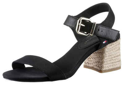 Tommy Hilfiger BLOCK MID HEEL SANDAL Sandalette, Sommerschuh, Sandale, Blockabsatz, mit verstellbarer Schnalle