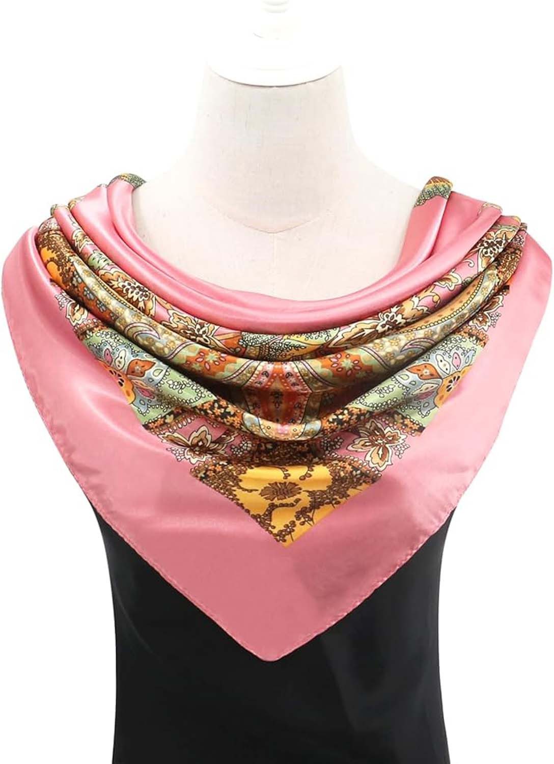 Zaewry Halstuch 90x90cm Kopftuch Bandanas Haartuch für Damen