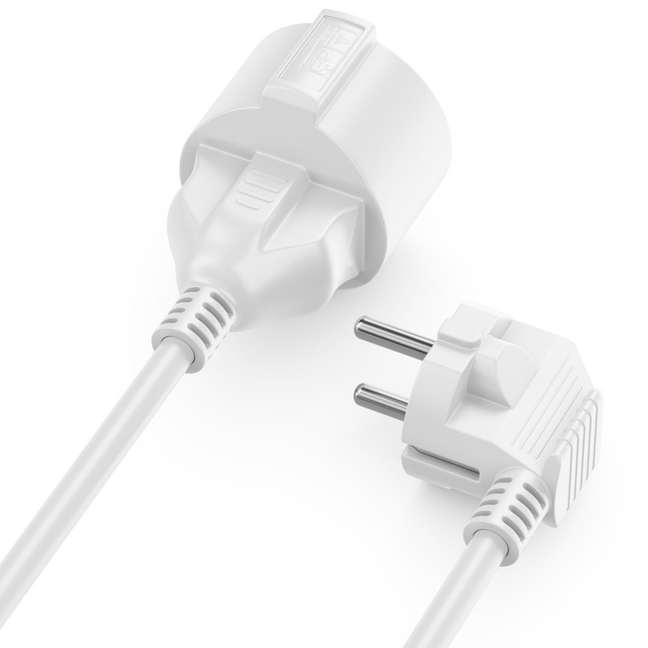 (CEE Verlängerungskabel Schutzkontakt deleyCON 7/4) 90° Stecker 20m deleyCON Stromkabel