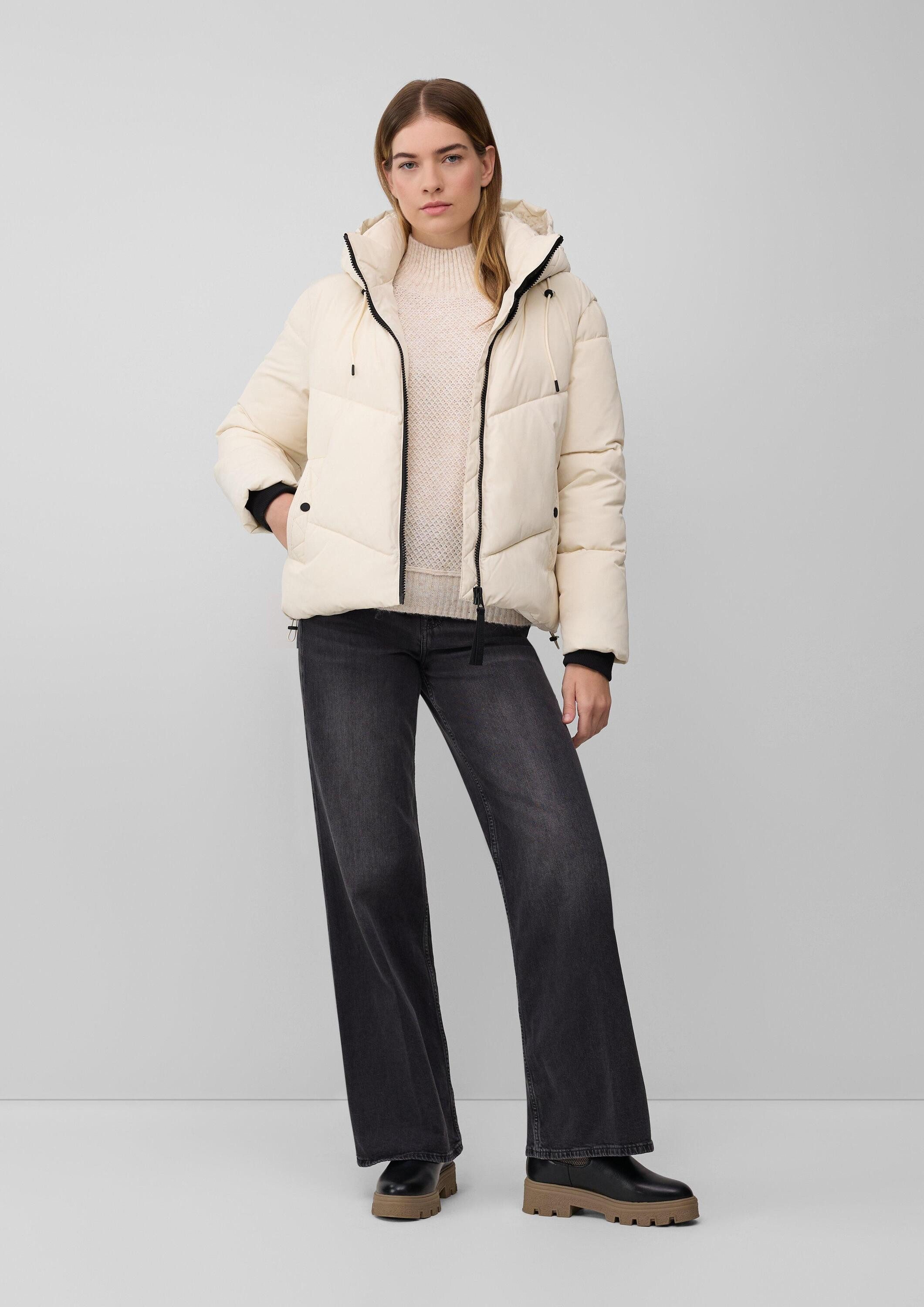 s.Oliver Winterjacke Outdoor-Jacke Wärmende Pufferjacke mit gefütterter Teddyplüsch-Kapuze