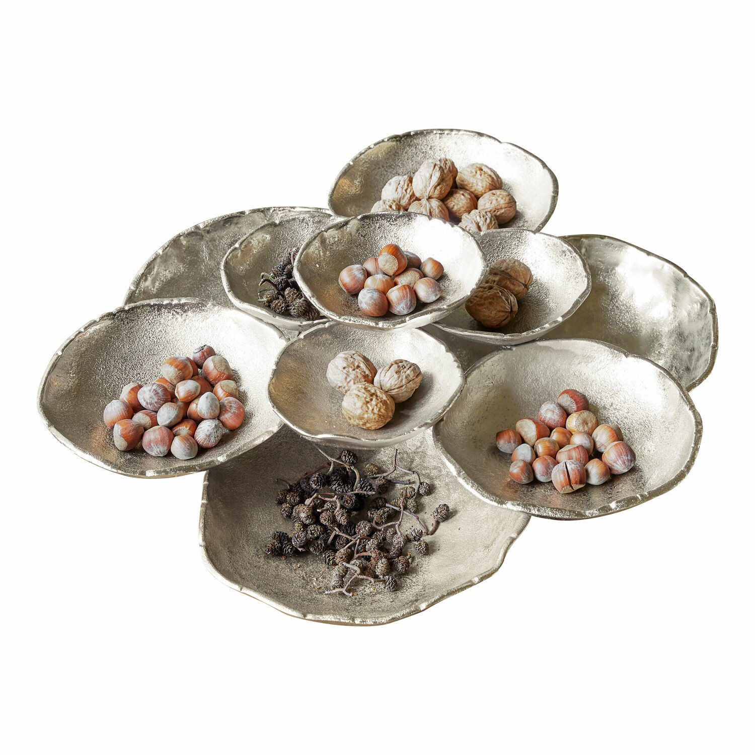 Mirabeau Geschirr-Set Schale Gibril antiksilber, Aluminiumguss, none