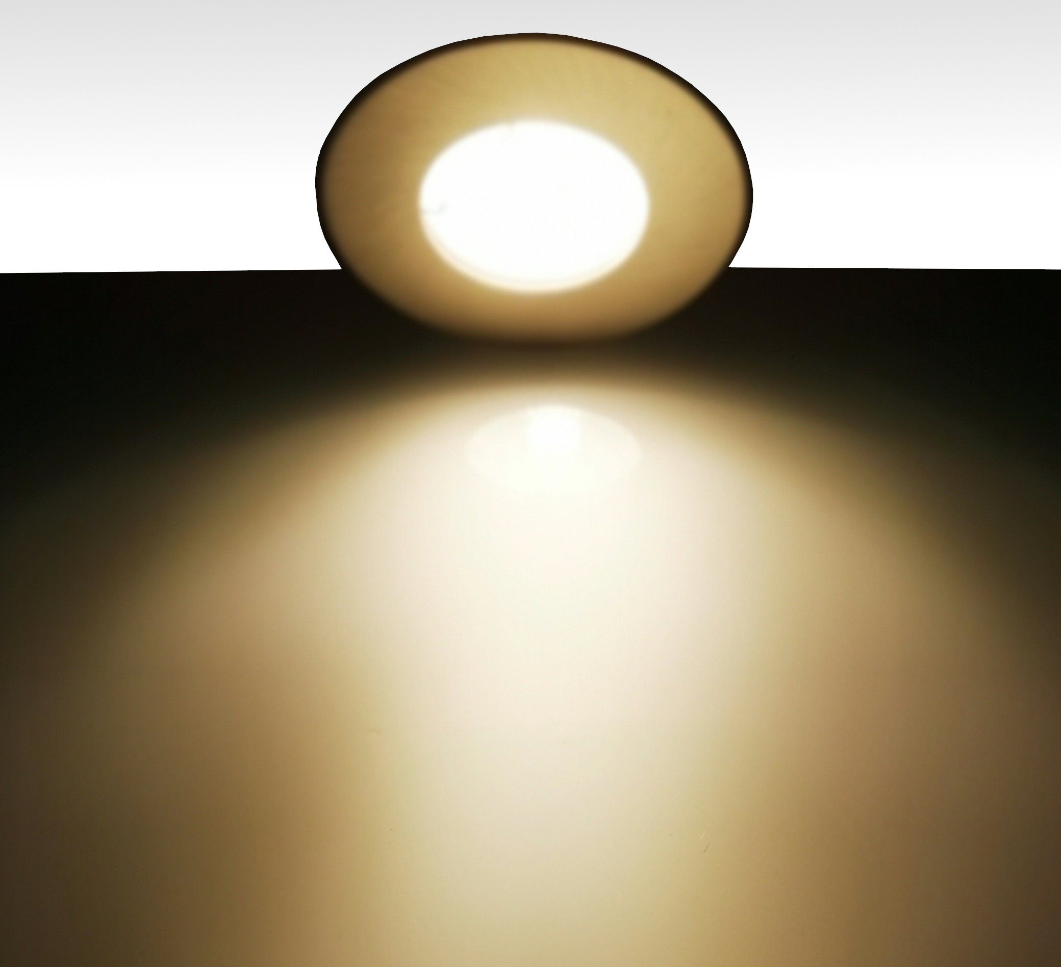 TRANGO LED Einbaustrahler, 6er Set 6729IP-065MO LED Einbaustrahler IP44 Schwarz matt inkl. 6x 5 Watt 3000K warmweiß Ultra Flach LED Modul für Bad, Dusche, Einbauspots, Deckenstrahler, Deckenlampe, Badleuchte