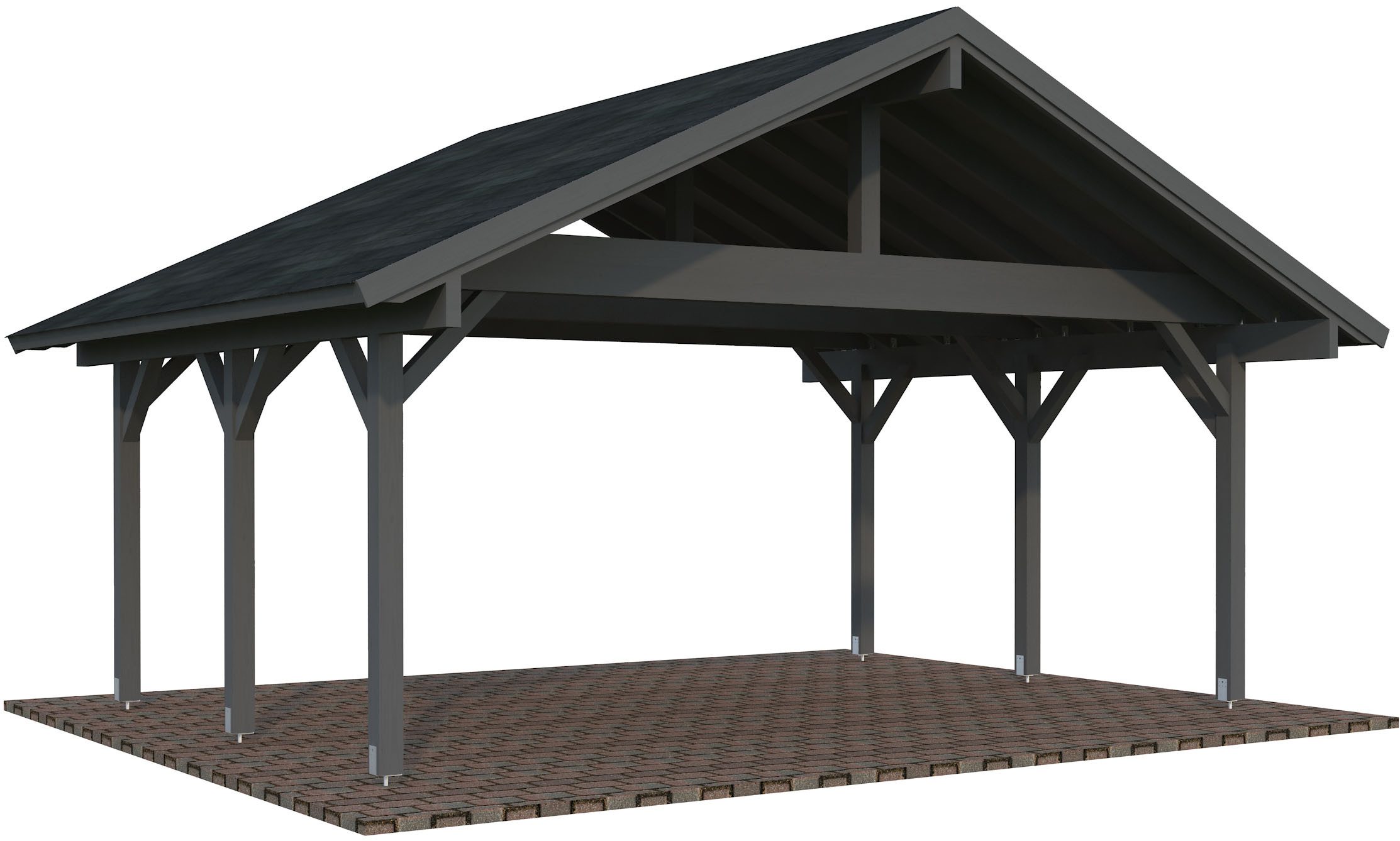 Palmako Doppelcarport Robert, BxT: 640x514 cm, 199 cm Einfahrtshöhe