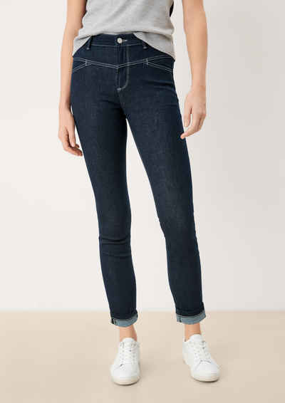 s.Oliver 5-Pocket-Jeans Skinny: Jeans mit Sattelbund Waschung