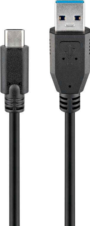 Goobay Sync & Charge Super Speed USB-C™ Smartphone-Kabel, USB 3.0 Typ A, USB Typ A, USB-C, USB Typ A, USB-C (100 cm)