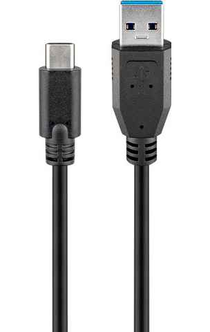 Goobay Sync & Charge Super Speed USB-C™ Smartphone-Kabel, USB 3.0 Typ A, USB Typ A, USB-C, USB Typ A, USB-C (100 cm)