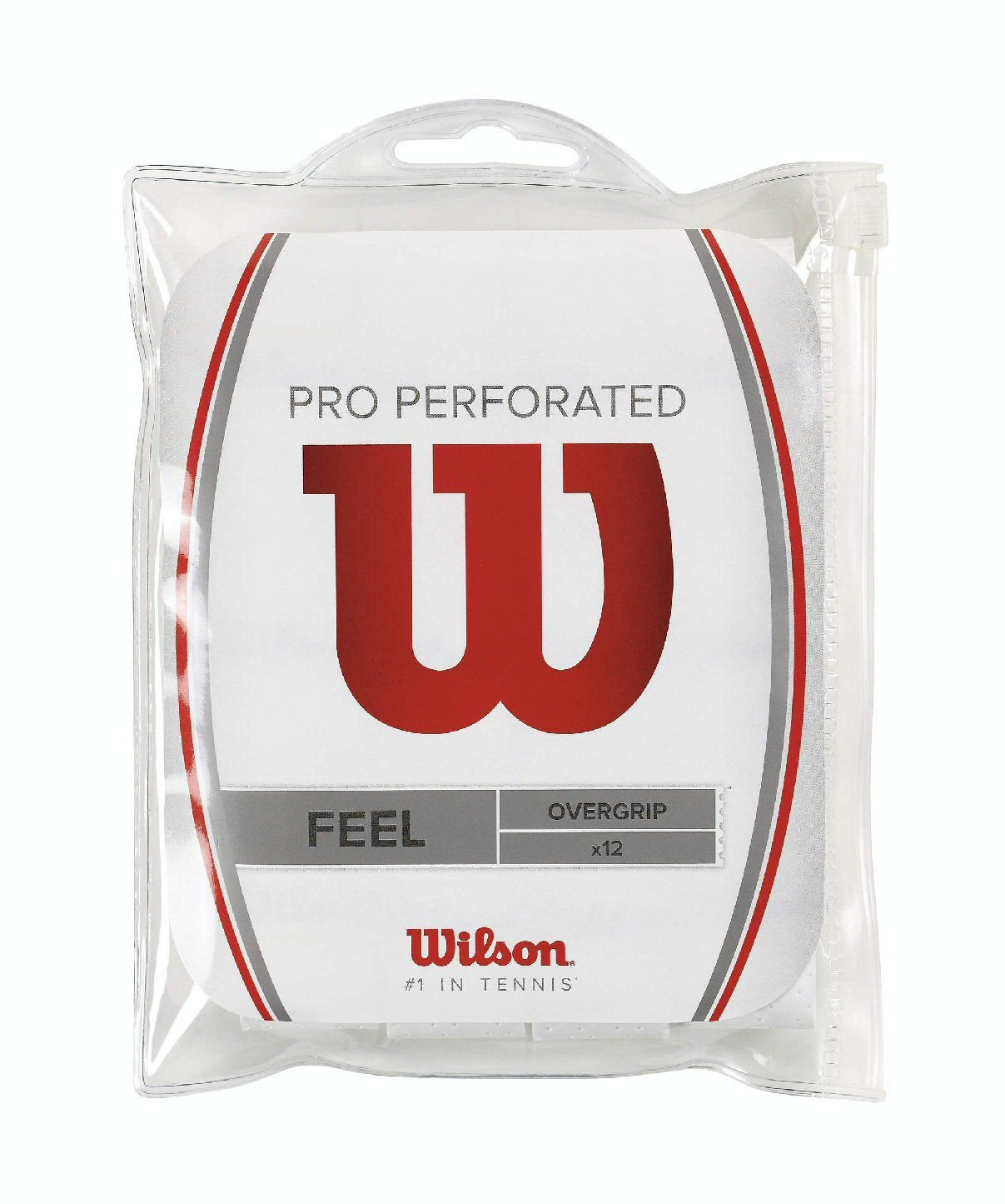 Wilson Griffband Overgrip Pro Perforated 0.55mm weiss 12er Clip-Beutel