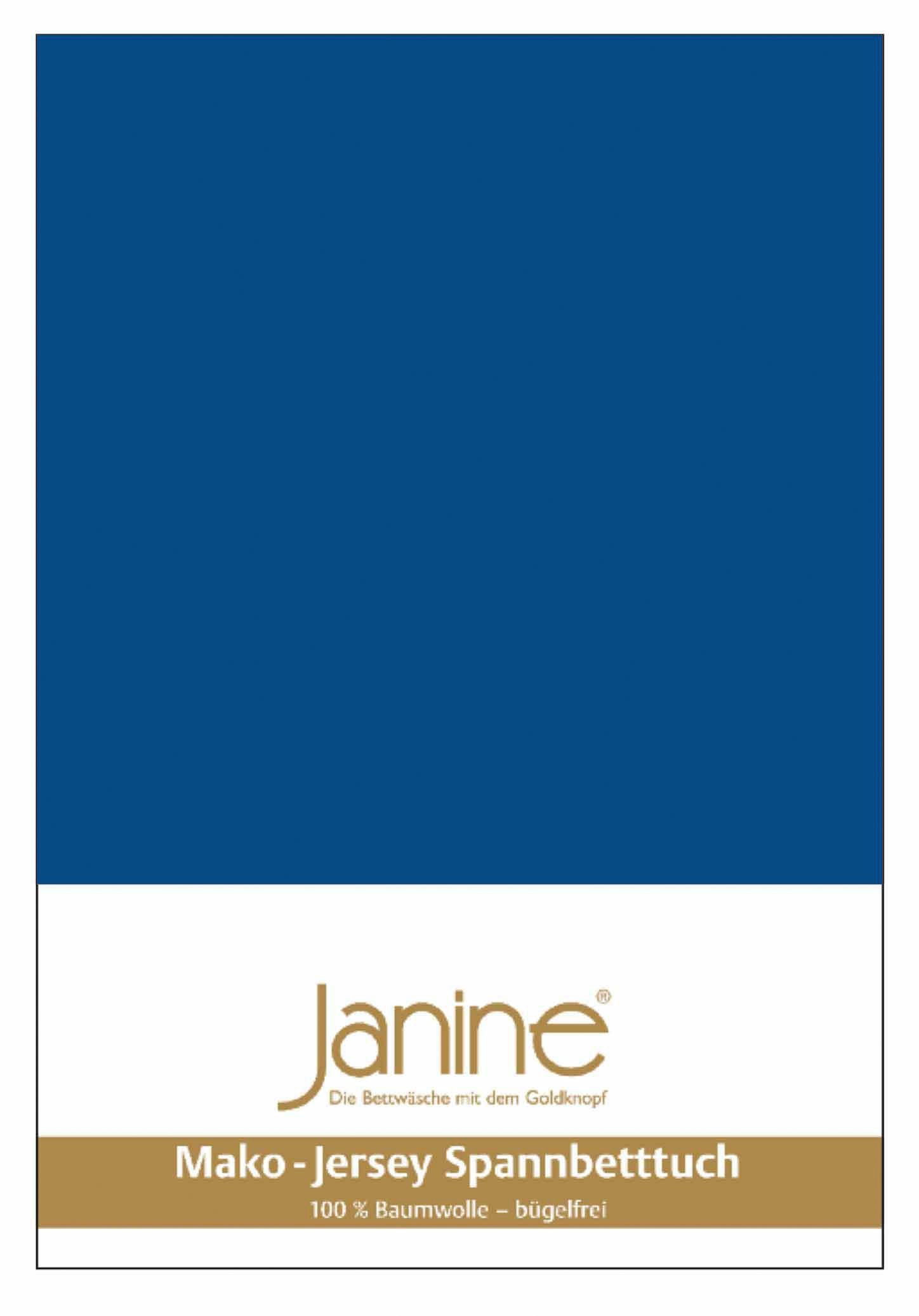 Janine Spannbettlaken MAKO-FEINJERSEY 5007, Mako-Jersey, Gummizug: rundum, (1 Stück), aus 100% Baumwolle, für Matratzen bis 26 cm Höhe