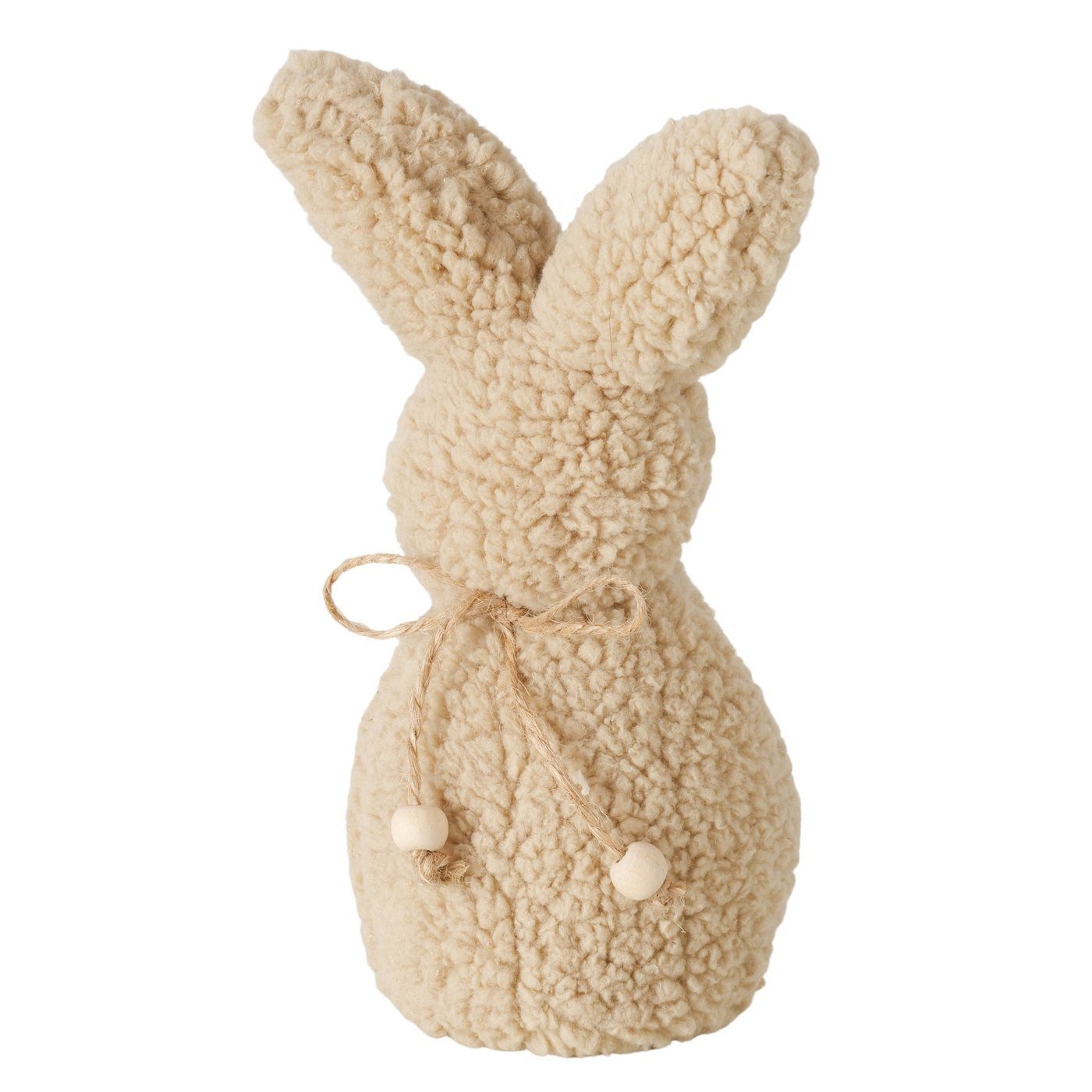BOLTZE Osterhase Hase mit Plüsch beige H16cm